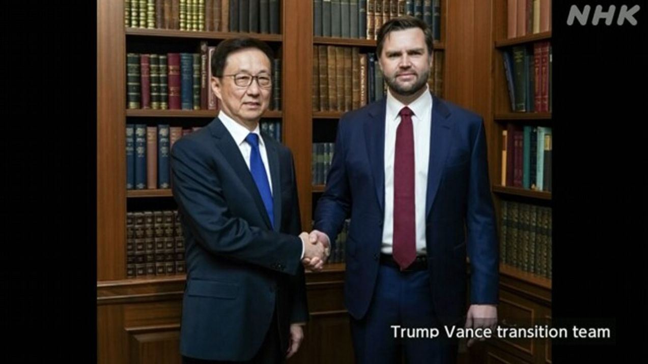 中国副主席韩正与美国次任副总统班斯及埃隆马斯克会谈呼吁加强经济合作