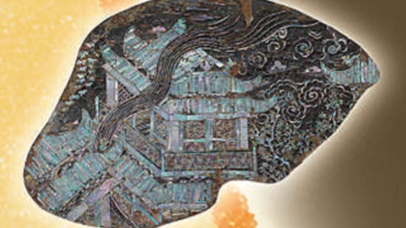 首都博物馆藏嵌螺钿广寒宫图漆器残片——天上宫阙，怎般模样（文物有话说）